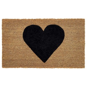 Calloway Mills AZ106691729 Heart Doormat (Black 17 In. x 29 In.) - 1 of 1
