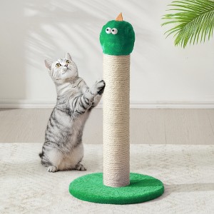 Heynemo 20" Cat Scratching Post, Sisal Cat Scratcher with Interactive Hanging Toy, Monster Scratch Pole for Indoor Cats, Cute Cat Scratch Post - 1 of 4