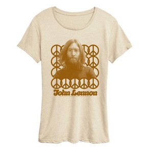 Women's - John Lennon - Lennon Peace Portrait Short Sleeve Graphic T-Shirt - 1 of 4