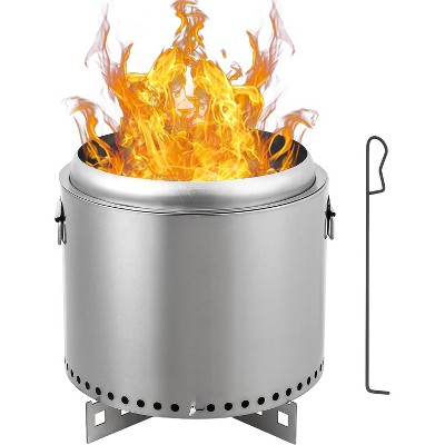 Coucheta Outdoor Mini Fire Pit - Stainless Steel, Ideal for Backyard, Camping, Picnics, Includes Firehook