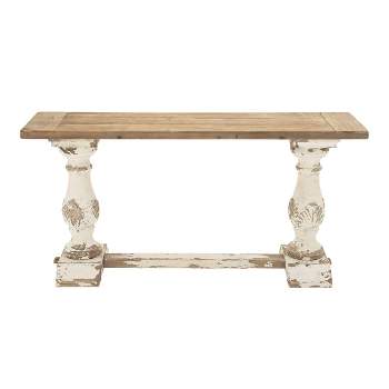 Vintage Wood Console Table White - Olivia & May