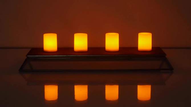 1.82&#34; x 1.4&#34; 4pk LED Votive Flameless Black Wick Candle Cream - Threshold&#8482;, 2 of 6, play video