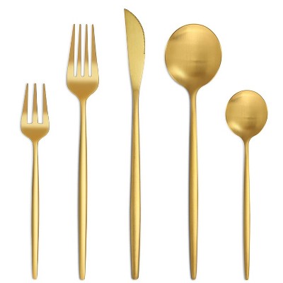 LunaLulinlk Silverware Set, 20-Piece Stainless Steel Flatware Set, Tableware Cutlery Set Service for 4