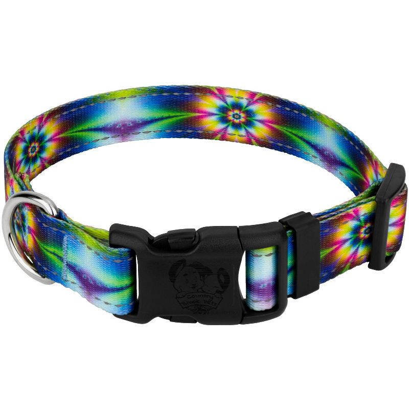 Country Brook Petz Deluxe Tie Dye Flowers Reflective Dog Collar, 1 of 6