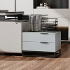 KTMBDW Nightstand with 2 Drawers, Modern Night Stand for Bedroom with Metal Handle, Wooden Bedside Table for Small Spaces, Living Room, Bedroom, Gray - 3 of 4