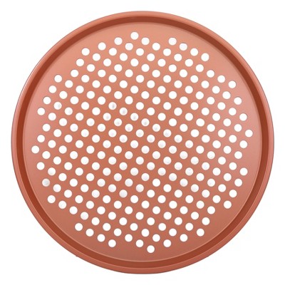 NutriChef Bakeware Round Pizza Pan - Heavy Gauge Carbon Steel, Non-Stick, Dishwasher Safe - BKNCBSCC54PIZZAP