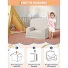 GustoWave 2-in-1 Soft Toddler Couch Fold Out, Toddler Chair Comfy, Convertible Sofa to Lounger, Kids Furniture for Playroom - 4 of 4