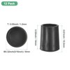 Unique Bargains Non-Slip PVC Chair Leg Caps Floor Protectors for Folding Chairs Black - 3 of 4