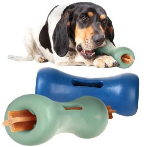 Evergreen Pet Supplies 2 pack Dog Treat Puzzle Enrichment Toy - Interactive Dog Treat Dispenser Toy - Dog Treat Hider for Aggressive Chewers - 1 of 4