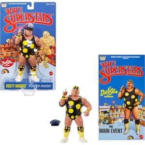 WWE LJN Superstars Dusty Rhodes Action Figure, 1980s Retro 8" Collectible Toy - 1 of 4