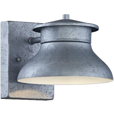 John Timberland Modern Outdoor Wall Light Fixture LED Galvanized Steel 5" Non Glass Dark Sky for Exterior House Porch Patio Barn