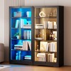 Fredees 65" Tall Bookshelf with LED Lights, Adjustable Shelves, and Motion Sensor, Ideal for Living Room or Office - 3 of 4