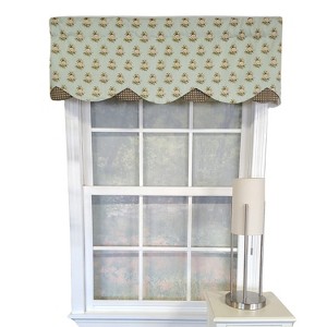 RLF Home 3" Rod Pocket High Quality Fabric Pineapple Field Petticoat Valance for Windows 50" x 15" - 1 of 4