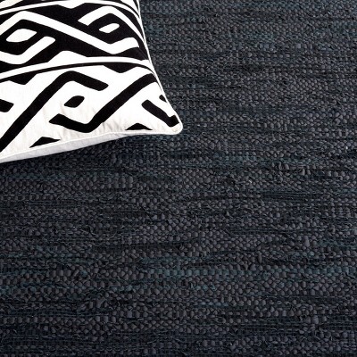 Handmade Light Grey and Black Cowhide Area Rug with Fringe