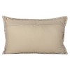 14" x 22" Tan Floral Handwoven Indoor/Outdoor Polyester Accent Throw Pillow - 4 of 4