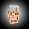 Stony Creek 8.0 Inch Home For The Holidays Med Pre-Lit Vase Christmas Lighted Glass Accent , Snow Trees Cardinals (1PC) - 4 of 4