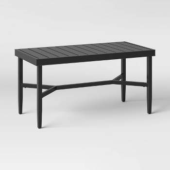 Aluminum Slat Top Rectangle Searsburg Outdoor Patio Coffee Table Black - Threshold™