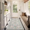 Acekool Washable Area Rug, Non-Slip Floral Botanical Carpet, Soft Low Pile Throw Rug for Living Room Bedroom Kitchen, Stain Resistant - 2 of 4