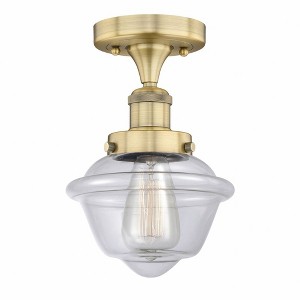 Oxford - 1 Light Semi-Flush Mount In Industrial Style-8.25 Inches Tall and 6.5 Inches Wide - 1 of 1