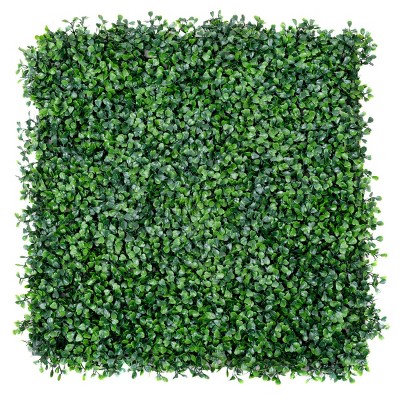 Costway 12 Artificial Hedge Plant Privacy Fence Screen Topiary Decorative Wall 20'' x 20''