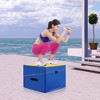Costway Gymnastics Tumbling Mat Folding Incline Yoga Mat with Non-slip PVC Leather Pink/Yellow - 2 of 4