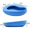 DMI Bedpan for Bariatric Adults with No Spill or Splash Design, FSA/HSA Eligible, Blue - 3 of 4