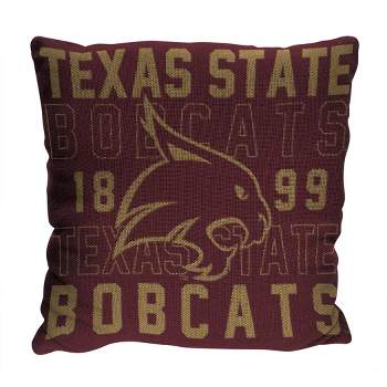 NCAA Texas State University Stacked Woven Pillow