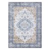 Vintage Area Rug Machine Washable Oriental Distressed Carpet Floral Medallion Stain Resistant Accent Rug - 2 of 4