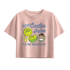 Girls' - Avatar - Drink Cactus Juice Short Sleeve Boxy Graphic T-Shirt - 1 of 2