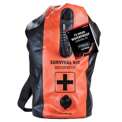 Life Gear 2 Person 72 Hour Survival Kit and Dry Bag