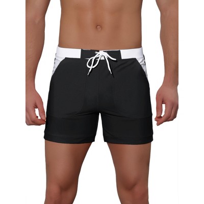 Lars Amadeus Men's Summer Surfing Contrast Color Drawstring Waist Beach Board Shorts
