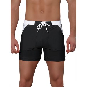 Lars Amadeus Men's Summer Surfing Contrast Color Drawstring Waist Beach Board Shorts - 1 of 4