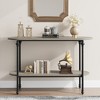 Narrow Entryway Table, 2 Tier Industrial Console Table with Storage Shelf, Thin Behind Couch Table, Farmhouse Skinny Sofa Table - 2 of 4