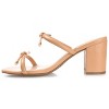 Journee Collection Womens Jessa Tru Comfort Foam Open Square Toe Block Heel Sandals Tan 8.5 - 2 of 4