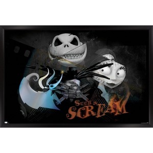 Trends International The Nightmare Before Christmas - Distorted Scream Framed Wall Poster Prints - 1 of 4