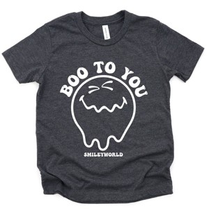 SmileyWorld Boo To You - Youth Short Sleeve Graphic T-Shirt and Toddler Short Sleeve Graphic T-Shirt - 1 of 4