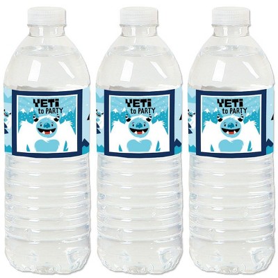 Big Dot of Happiness Yeti to Party - Abominable Snowman Party or Birthday Party Water Bottle Sticker Labels - Set of 20
