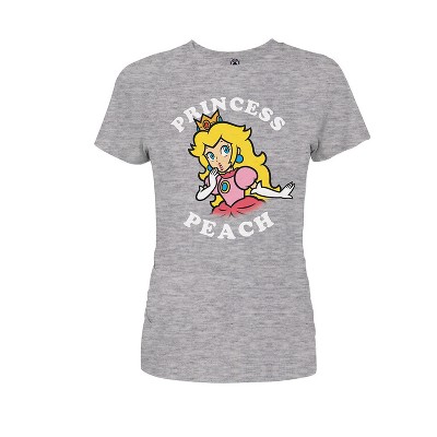 Ladies Juniors Nintendo Princess Peach Shirt - Princess Peach Juniors Short Sleeve Tee