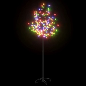 vidaXL Christmas Tree Decoration Artificial Tree with Cherry Blossom Lights - Multicolor 59.1" - 1 of 4