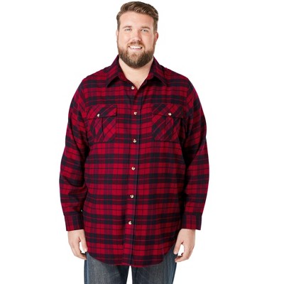 KingSize Men's Big & Tall Signature Plaid Flannel Shirt