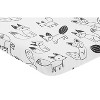 Sweet Jojo Designs Boy or Girl Gender Neutral Unisex Baby Fitted Mini Crib Sheet Fox Black and White - 2 of 4