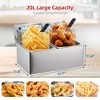 10Lx2 Electric Deep Fryer with Basket Strainer, Adjustable Temp & Timer, Removable Oil-Container, Dual Basin for Fried Chicken, Shrimp, French Fries - 4 of 4