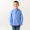 RuggedButts Infant Cornflower Blue Sun Protective Button Down Shirt - Blue, 6-12 Months - 2 of 3