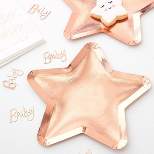 Star Shaped Disposable Plate Rose Gold