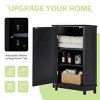 ChicFurnit Bathroom Storage Cabinet Triangle Corner Storage Cabinet with Adjustable Shelf for Bathroom Organization, Black, 30.75"*24.25"*8.5" - 4 of 4