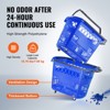 VEVOR Shopping Baskets, 6PCS, 39L Shopping Carts with Handles, Plastic Rolling Shopping Basket with Wheels, Large Portable Shopping Basket Set, Blue - 4 of 4