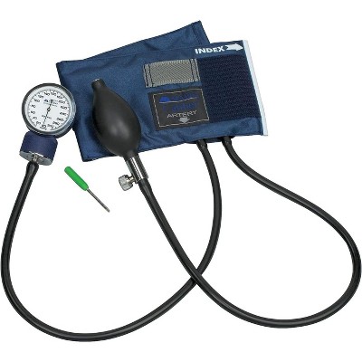 CALIBER ADJUSTABLE ANEROID SPHYG W/NYLON CUFF BLUE LG ADT