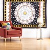 HomeRoots 80" X 56" Black White And Yellow Cotton Hanging Tapestry - 2 of 4