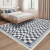 Modern Stripe Geometric Area Rugs Washable Soft Rug for Living Room Thin Low Pile Non Slip Stain Resistant Carpet for Bedroom Office - 4 of 4