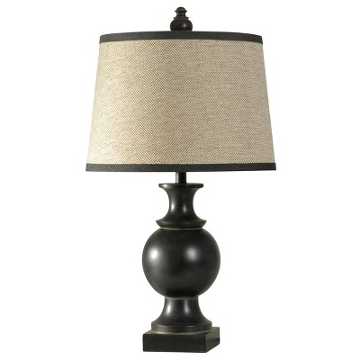 StyleCraft Noir Table Lamp Black: Modern Adjustable Desk Task Lamp, UL Listed, 3-Way Switch, Linen Shade